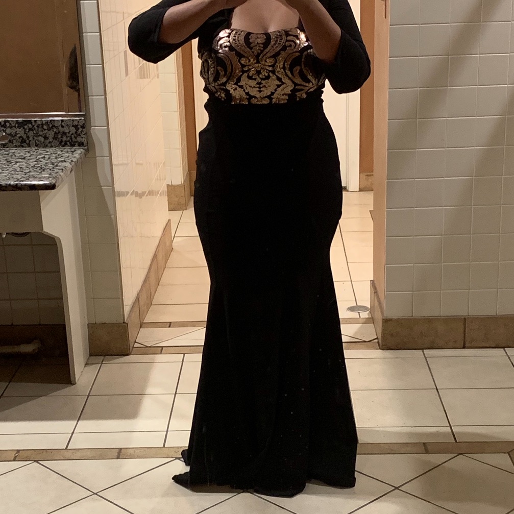 Black And Rose Gold Dress
